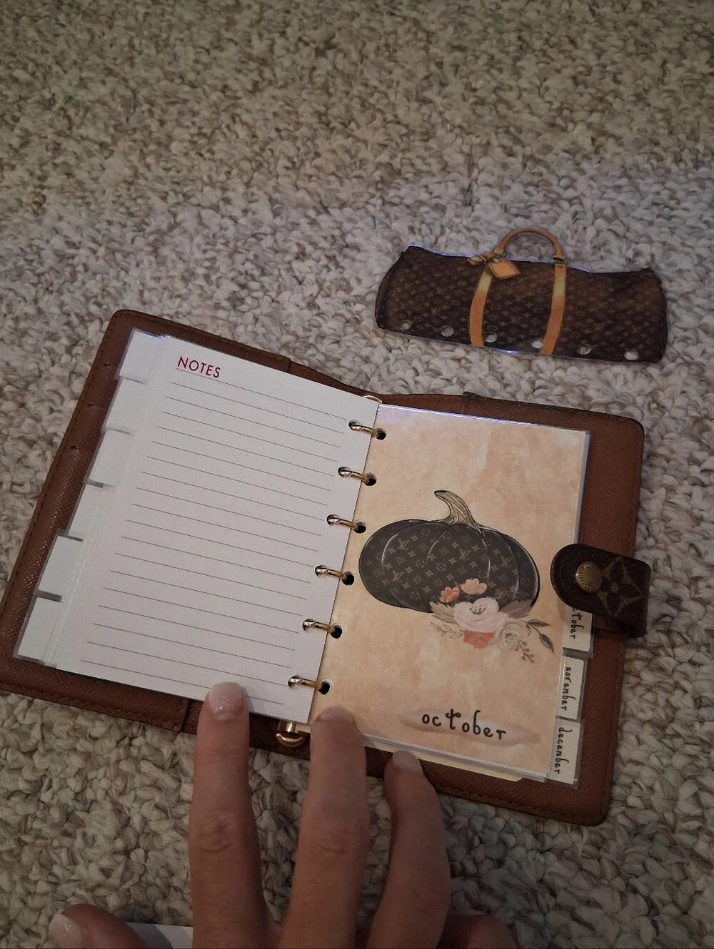 Louis Vuitton Monogram PM Pocket Planner Notebook w/ Accessories
